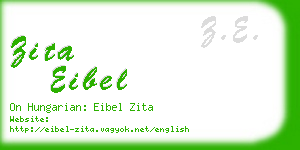 zita eibel business card